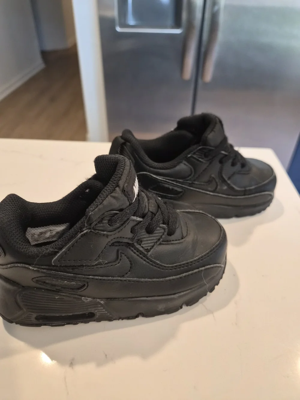 Nike Kids' Black Leather Sneakers